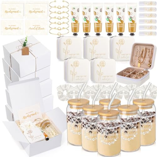 Teenyyou 60 Pcs Bridesmaid Proposal Gifts Bridesmaid Box Set Maid