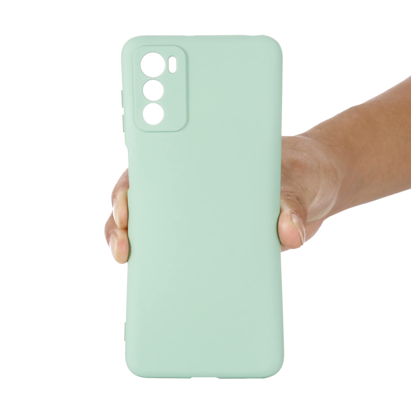 DEDUX Cover Per Motorola Moto G42 – Custodia Antiurdo TPU + Guscio Rigido Satinato Traslucido, Con Anello Porta 360° (Verde) - 3
