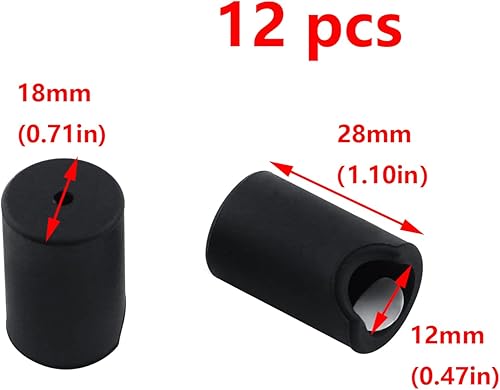 Miniatura 8 de Antrader Protector de silicona 12pcs para manija del gabinete, cubierta redonda de la manija de la puerta, blanco