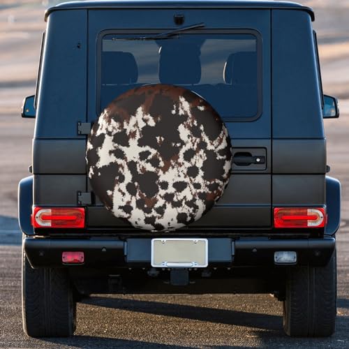 Image of Vintage Leopard Print Spare Tire Cover Wheel Protectors Tyre Covers Weatherproof Wheel Covers Universal Fit for Trailer Rv SUV Truck Camper Travel Trailers 14 inch