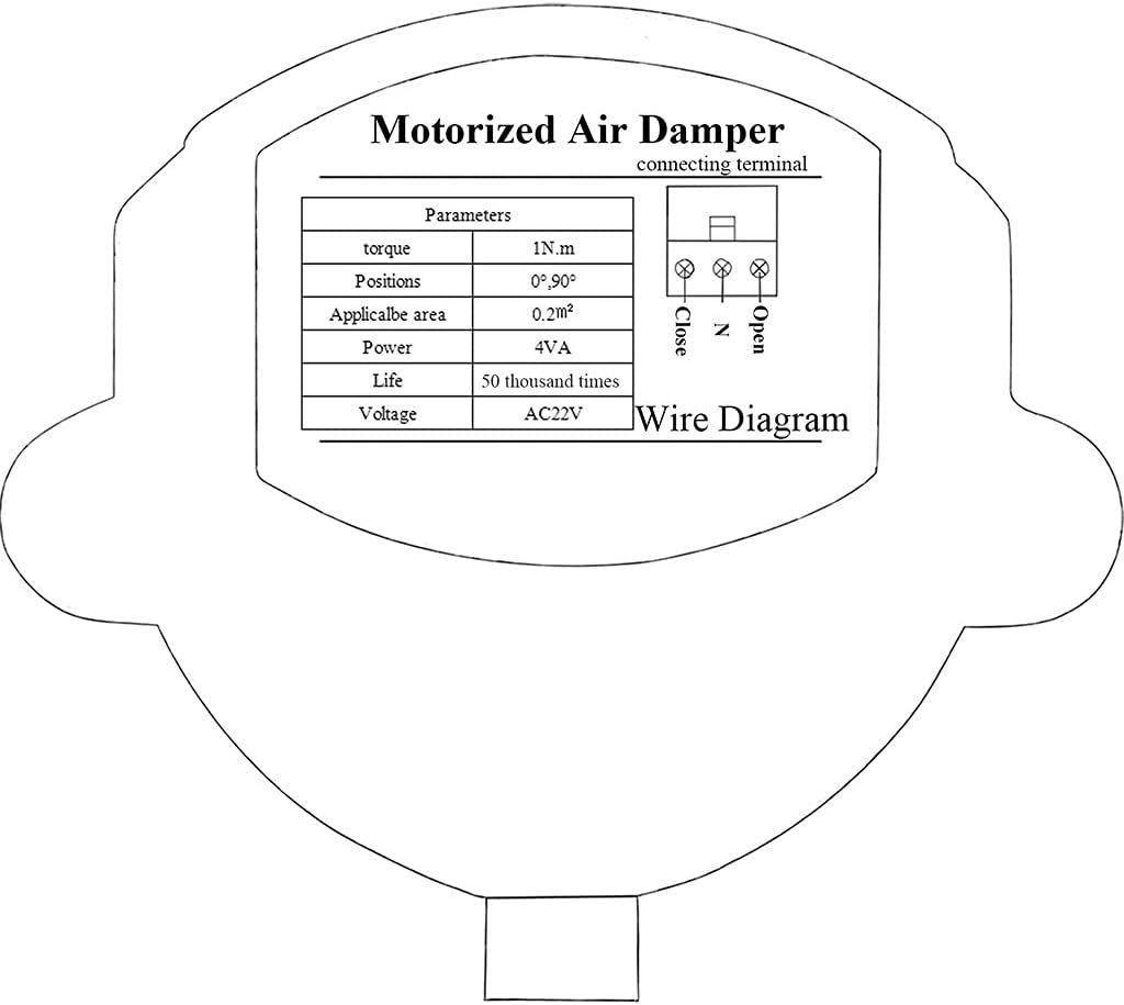 1Pcs 220V Electric Motorized Damper Air Duct Vent Air Damper Valve Diameter Ventilation Tube 80-400 Mm (Color : DC12V, Size : OD80mm)