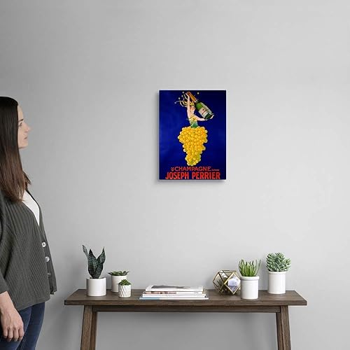 Miniatura 2 de GREATBIGCANVAS Lienzo decorativo para pared, diseño de Joseph Perrier con champán para decoración del hogar, 12 x 16 pulgadas