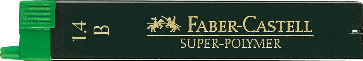 Faber-Castell Super Polymer Set di Mina 1,4 mm Grado B 6 Pezzi