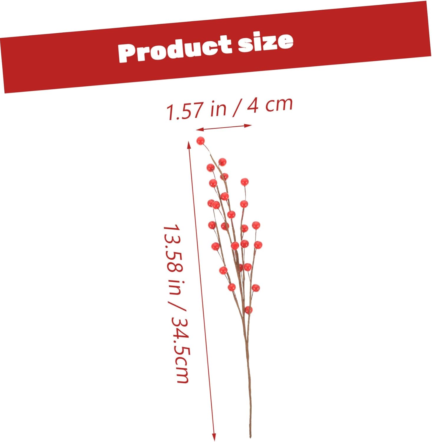 Cabilock 40pcs Simulated Berry Branches for Ornaments and Holiday Decor Artificial Berries Stems for Weddings Crafts and Photography Props Vibrant Look