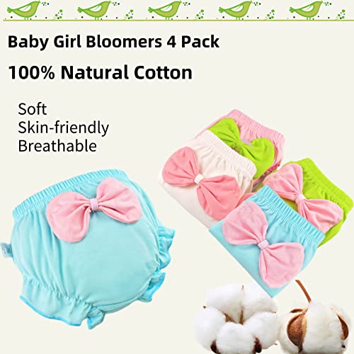 Baby Girls' Cotton Bloomers Brief Underwear - Kids Cool Breathable Comfort Panty - Toddler Undies With Bow Cute Diaper Covers 18-24 Months #TOP1