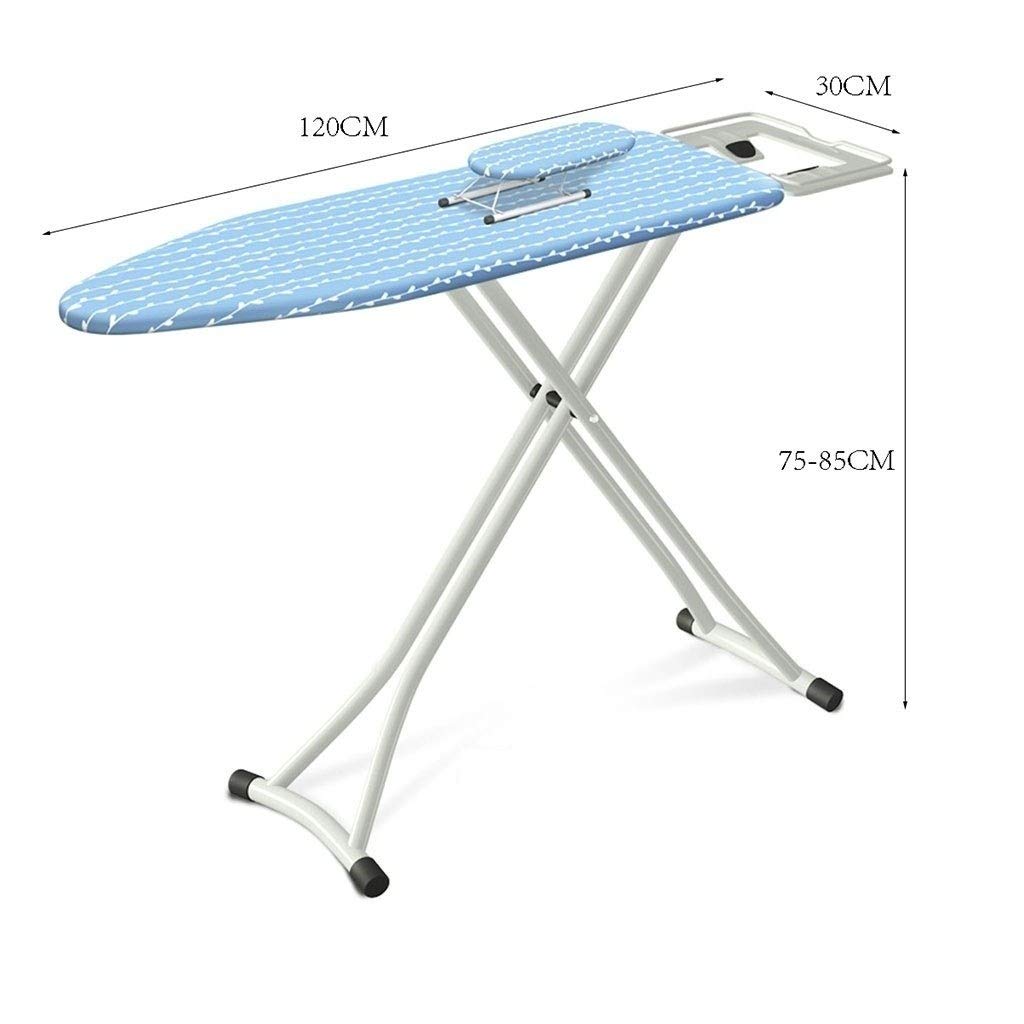 Tabla de Planchar de 75-85 cm de Altura, Tabla de Planchar Reforzada Alargada, Tipo X, Soporte de Metal, Mesa de impresión de Costura, Adecuada para centros de lavandería Tablas de Planchar