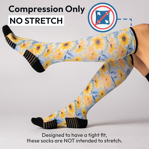 Image of Viasox Compression Socks for Women and Men, Knee High Socks 12-15 mmhg Circulation Support for Flight, Travel, Daily