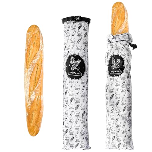 Bolsas reutilizables para baguette ZENFUN impermeables grandes y fundas para pan de molde 2
