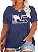 Plus Size Baseball Shirts Women Baseball Mom Shirt Heart Graphic Baseball Tee Summer Softball Short Sleeve Tops (2-5X)