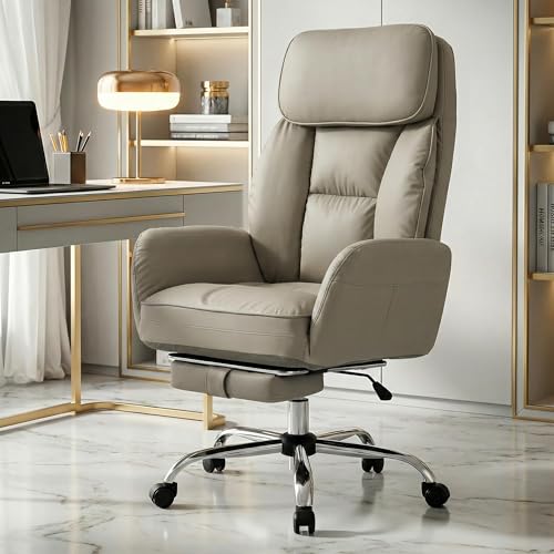 Image of DROGO Emperium Pro Ergonomic Office Chair for Work from Home 400LBS | Computer Chair for Study with High Back,Cushion Seat,Armrest, Head & Lumbar Support | Gaming Chair with Footrest & Recline(Beige)
