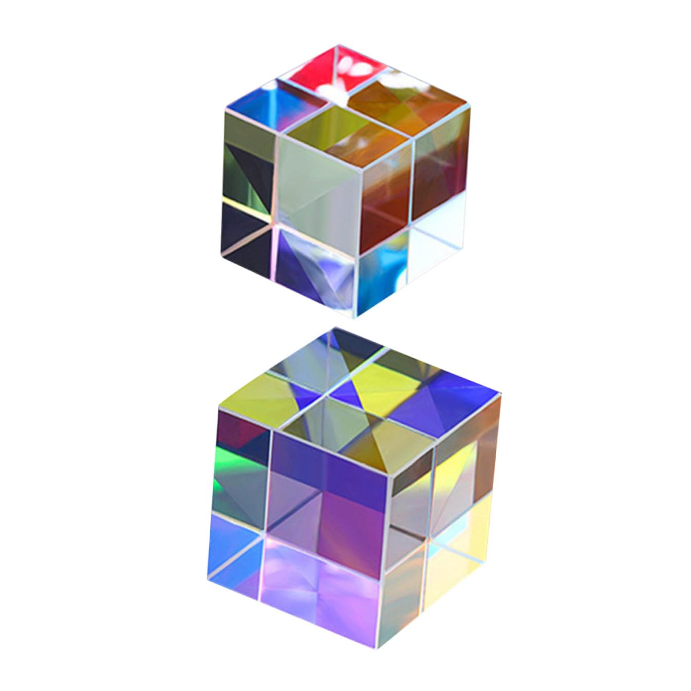 Gatuida 6piezas Prismas Ópticos De Color Cubos Para Experimentos De Física Herramientas Educativas Para Dividir Luz y Aprendizaje Divertido