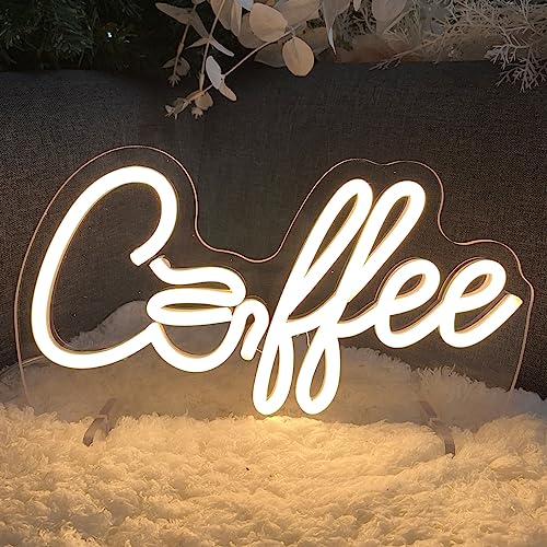 Image of Coffee Table Number Neon Sign Desk Lamp Night Light Wedding Letter LED Neon Sign Wedding Table Decorations Neon Light Shop Bedroom Home Room Decor Christmas Party Warm White USB 30x16.7CM