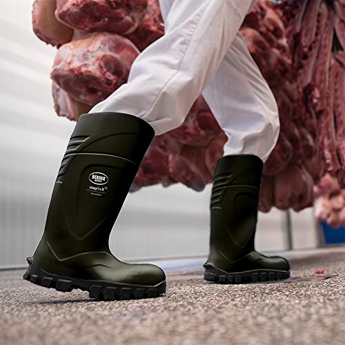 Bekina Steplitex Solidgrip S4 Safety Toe Wellington Boots For Men And Women - Lightweight Waterproof Insulated Non Slip Steel Toe Boots For Men And Women; Astm Rated, Green - 11 #TOP6