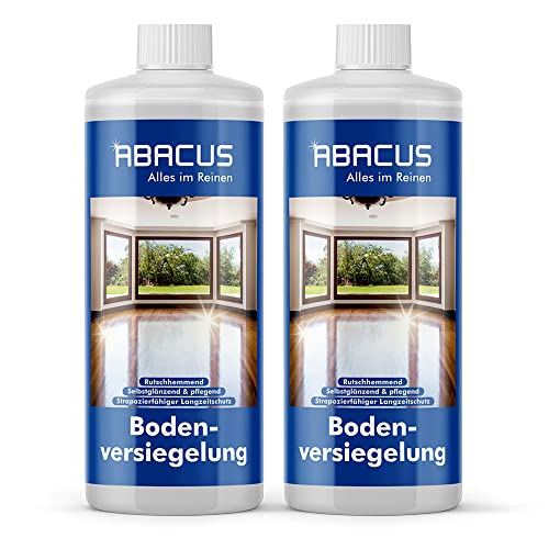 ABACUS® Bodenversiegelung, Parkettversiegelung, Laminatversiegelung, PVC-Versiegelung, Dielenversiegelung, Korkversiegelung – Bodenversiegelung 2x 1L (7688.2)