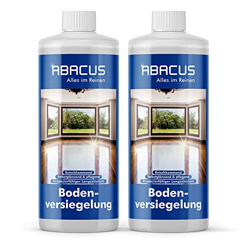 ABACUS® Bodenversiegelung, Parkettversiegelung, Laminatversiegelung, PVC-Versiegelung, Dielenversiegelung, Korkversiegelung – Bodenversiegelung 2x 1L (7688.2)