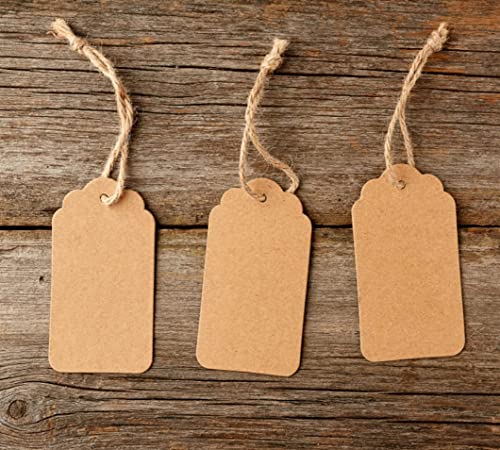 Brown Price Tag with String, 9X4 - Image 2