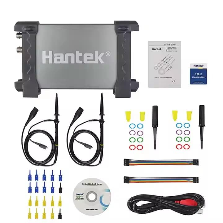 Hantek 6022BL przenośny oscyloskop cyfrowy USB 2-Ch 20MHz 48MSa/s + 16-Ch analizator logiczny
