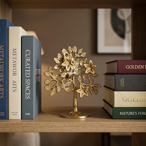 Image of ZAICUS Kalpavriksha Tree Showpiece for Home Decor | Golden Tree of Life Decorative Idol for Living Room, Office Table, Good Luck & Vastu Gift Item for Home, Housewarming