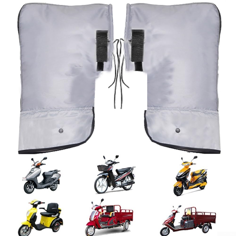 NexRen Guantes de ciclismo para manillar de bicicleta de invierno con retención térmica, tela Oxford de forro polar y capas, diseño de puño extendido