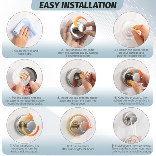 50% Off Large 15lb Suction Cup Shower Hooks - Image 8