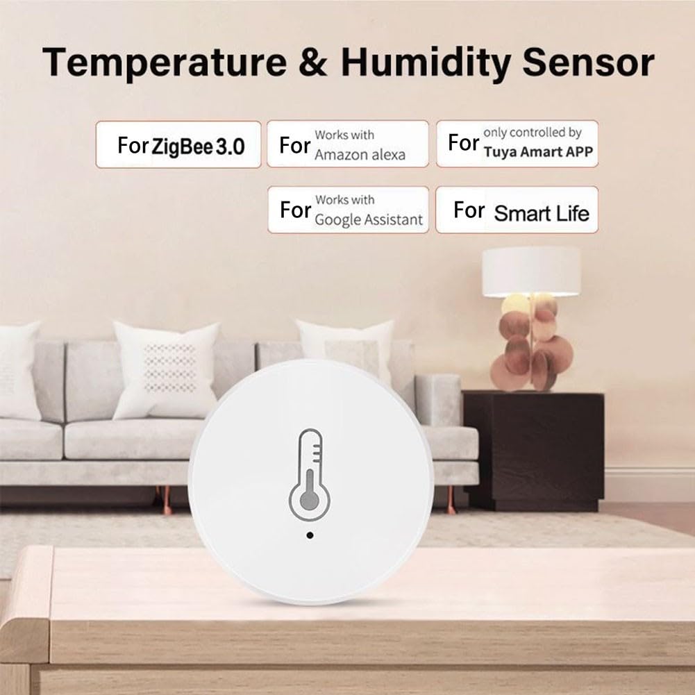 Lot complet de 2 capteurs de température et d'humidité sans fil compatibles avec Zigbee