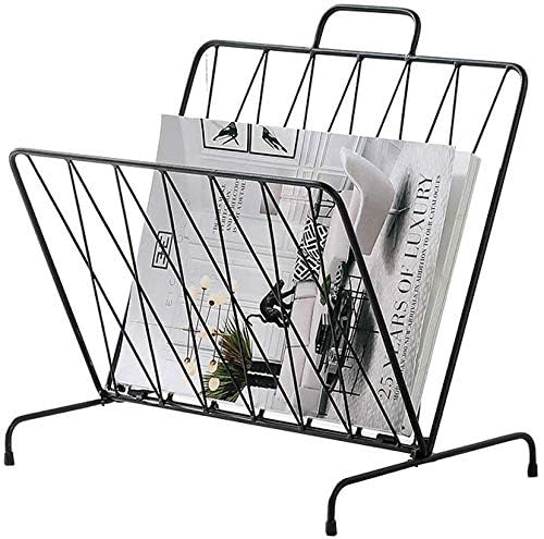 21515 Floor Display Stand Magazine Newspaper Rack Relax and Read a Magazine Rack to Save Bookshelf Side of The Sofa brochure Stand (Color : Black)-picture-21