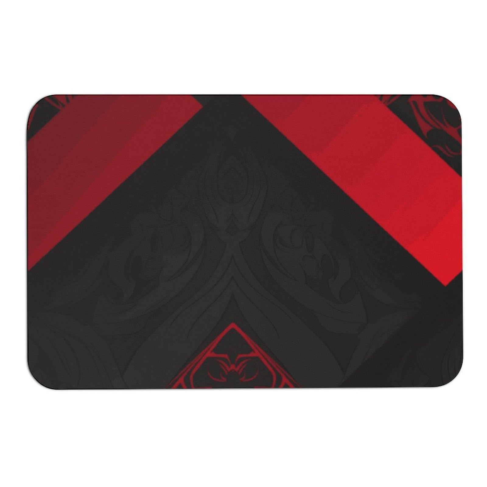 Tapis de sol antidérapant ultra absorbant en diatomée rouge noir 60x40