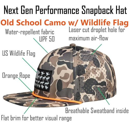 Image of EDTREK Outdoorsman Pro Trucker Breathable Mesh Performance Cap - Flat Brim Snapback Hat