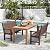 Psilvam Outdoor Bench, 2-Person Poly Lumber Patio Bench, All-Weather Garden Bench Rot-Resistant, Suit for Garden, Porch and Park (Brown)