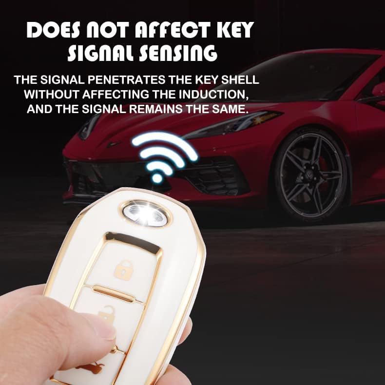 Miniatura 3 de ontto Protector de llavero de TPU Stylishn, bolsa de protección completa para Infiniti Q50 Q60 QX50 QX55 QX60 Negro