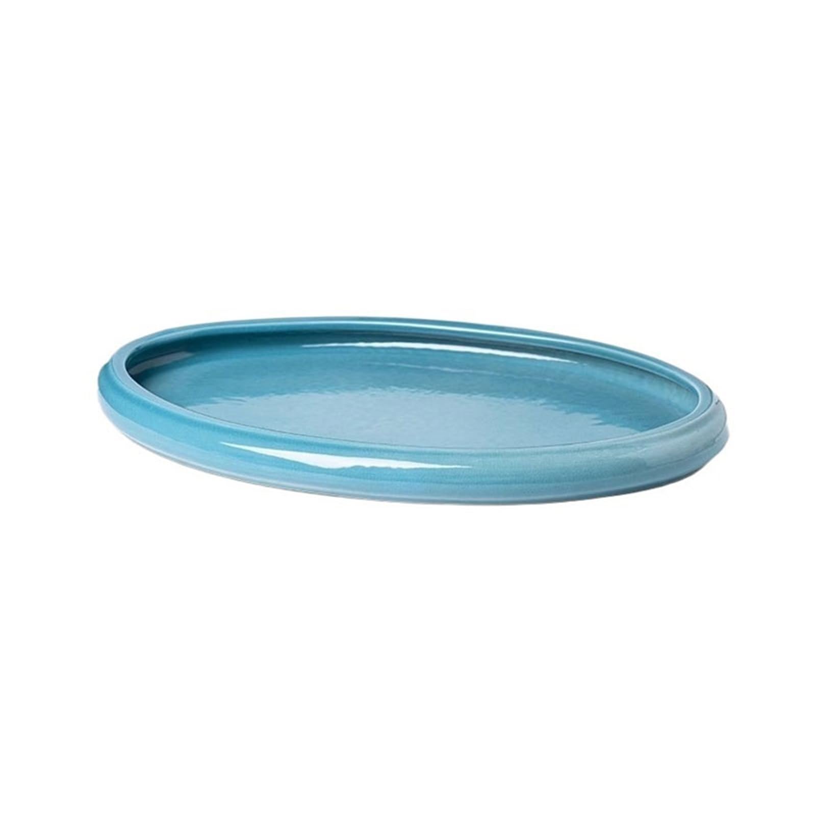 Shallow Flower Bowl Large Oval Ceramic Flower Arranging Shallow Saucer
