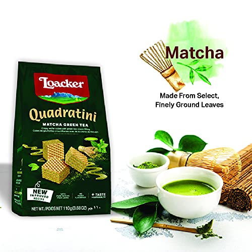 Image of Loacker Quadratini Matcha-Green Tea 110g - Italy
