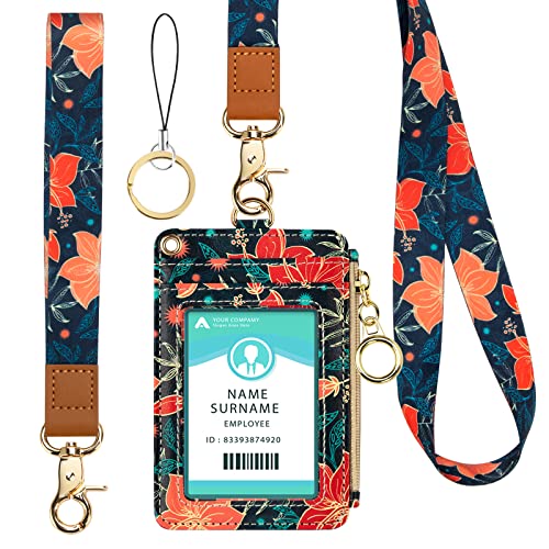 Materiale: Porta Badge da Collo è realizzato in pelle PU, solida e affidabile, resistente all'usura e durevole nel tempo, inodore e di lunga durata