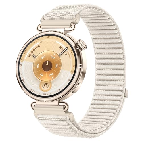 La mejor selección de huawei gt sport los mejores 5. 50 TIMELI 18mm Correa Compatible con Huawei Watch 5 42mm,GT6 GT5 GT4 41mm,GT5 Pro 42mm,Extensible Pulsera Banda de Nylon para Xiaomi Watch S4 41mm,Huawei Watch GT 6 5 4 41mm (Luz de...