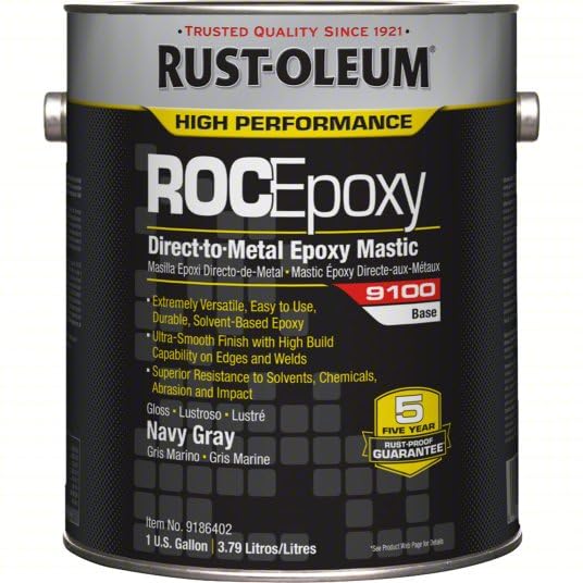 1-Gallon High Performance 9100 System DTM Epoxy Mastic – Navy Gray, Model 9186402, Interior/Exterior Industrial Coating