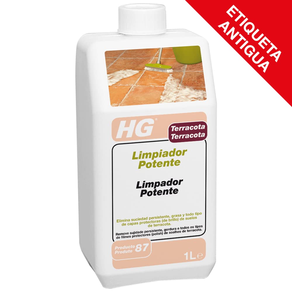 HG Limpiador Profesional para Terracota Concentrado 1 litro Elimina Manchas Grasa Abrillantador Suelos