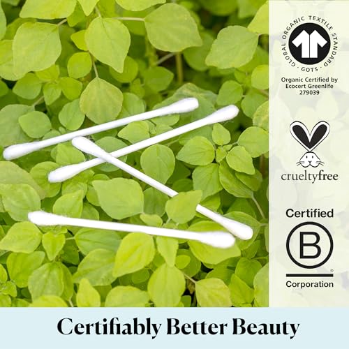 Image of Sky Organics Organic Cotton Swabs 1500 Ct, 100% Pure, Chlorine-Free, 4-Pk