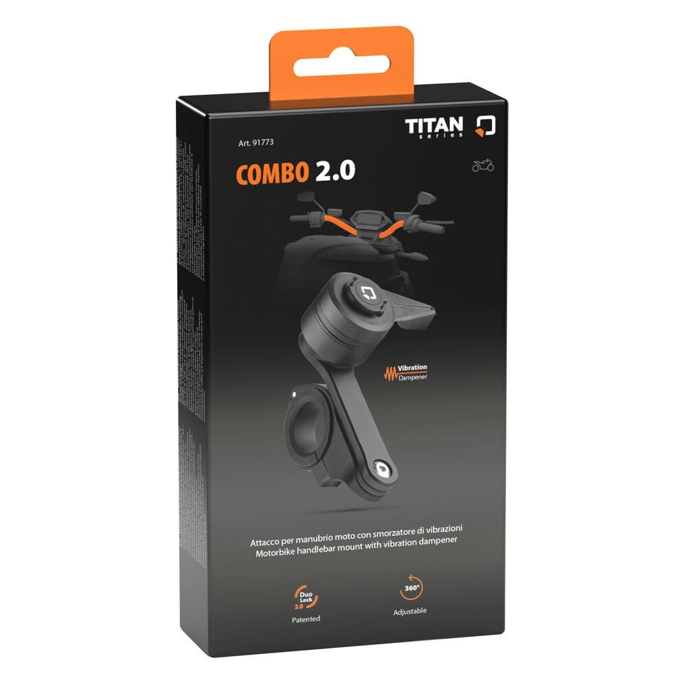 Optiline 91773 Titan Combo 2.0, Supporto ad Alta Resistenza con Attacco per Manubrio