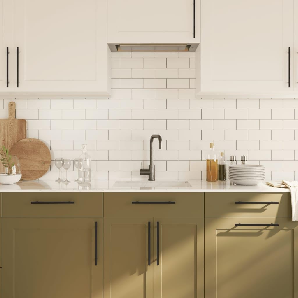 Tiradores para muebles (20 unidades, acero inoxidable con distancia entre orificios de 192 mm, para armarios, cajones, cómodas, cocinas, baños, salones, modernos, resistentes, versátiles)
