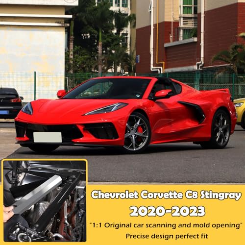 Image of CHEAYAR Engine Bay Panel Cover Compatible with Chevrolet Corvette C8 2020-2023, Engine Shroud Cover Panel Trims, C8 Accessories 2PCS (Engine Rod - Silver)