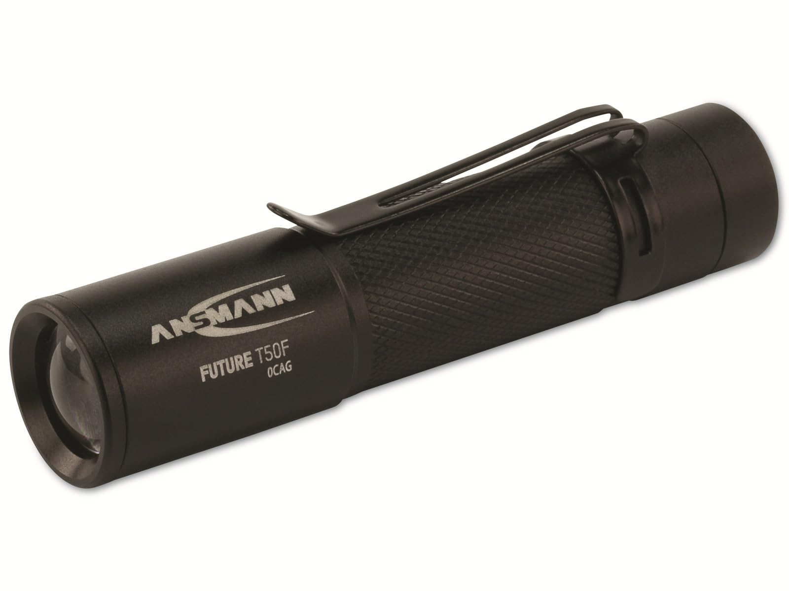 Ansmann Black Led Torch, 60 Lumens Flashlight With Adjustable Focus [Black] Torch Light Includes 1 X Aa Battery & Detachable Clip Ideal For Outdoor Use - 3 Year Warranty