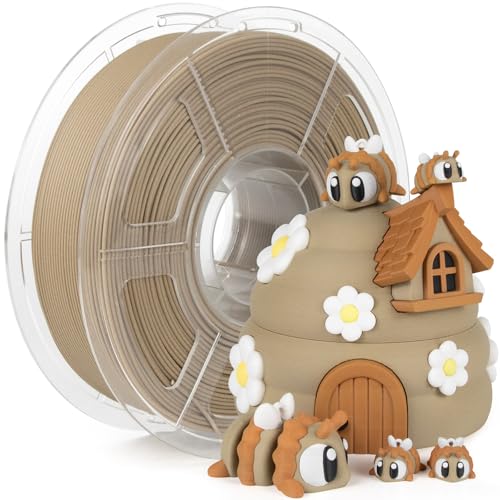 Image of iSANMATE Wood PLA Filament 1.75mm, Real Wood Fiber Added 3D Printer Filament, Light Wood Fits for Most FDM 3D Printers 1kg /Spool