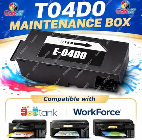 Image of CANOFF T04D0 Ink Maintenance Box Compatible for Epson EcoTank ET-7700 ET-7750 ET7700 ET7750 L7188 L7160 L7180 EW-M770T EW-M770TW EW-M970A3T Printers(T04D0 Maintenance Box)
