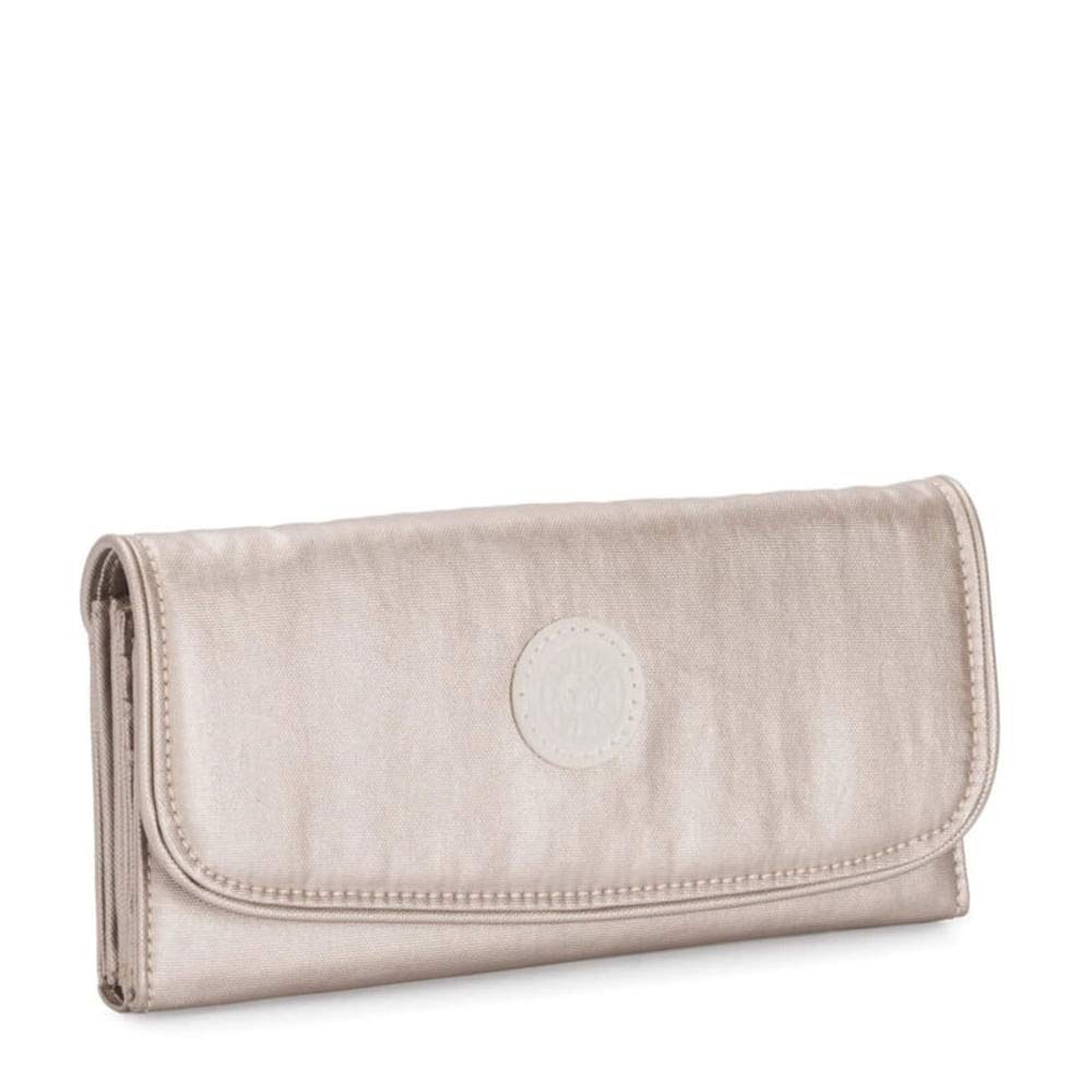 Kipling Money Land Grand Portefeuille, Metallic Glow (Argent)