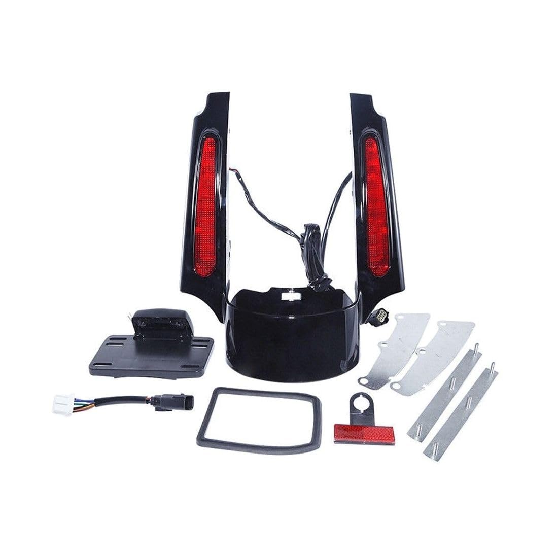 Hylorvin Rear Quarter Panel Fascia W/Light ABS Plastic for Electra 2009-2013 for Road 2009-2013 for Road King 2009-2013 for Street 2009-2013