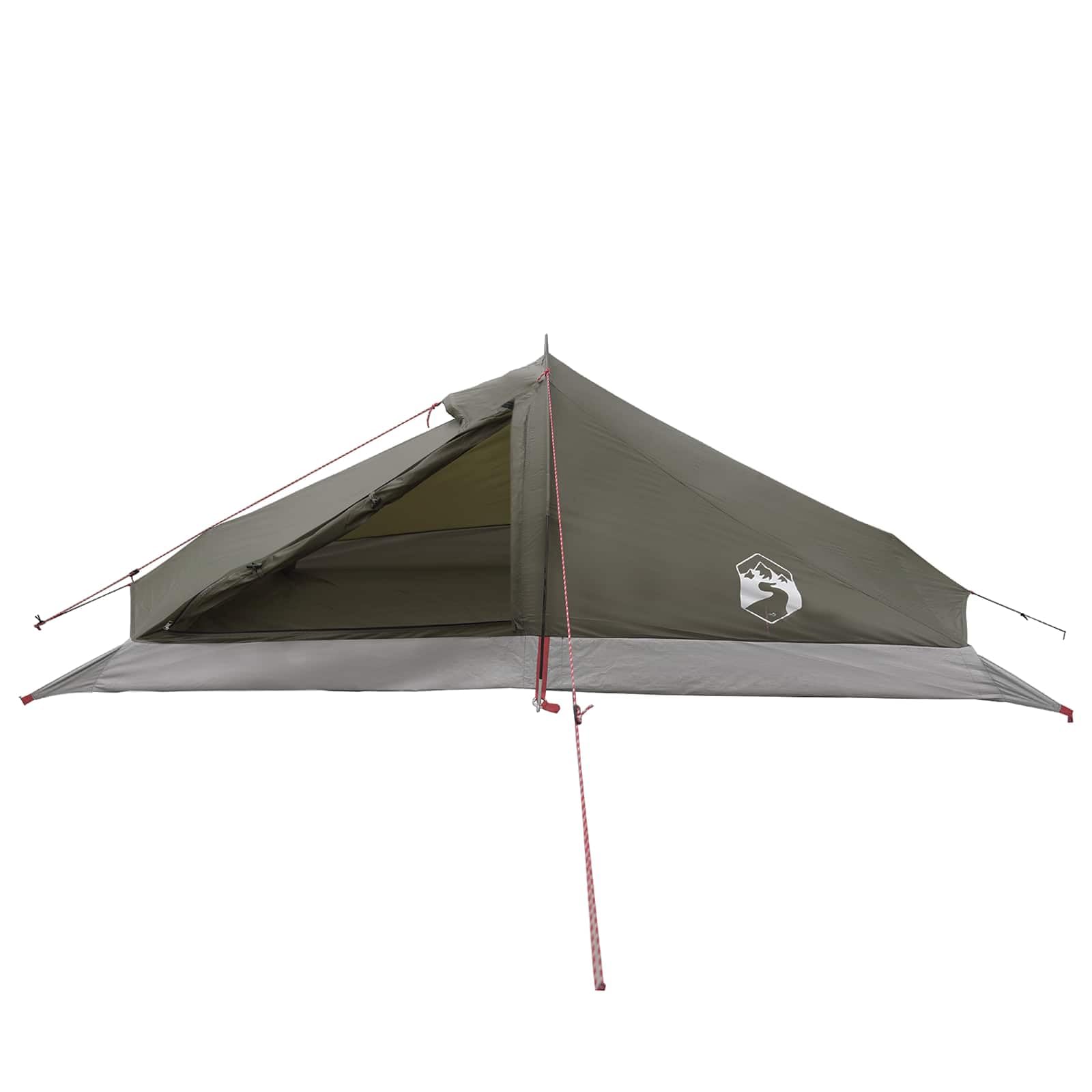 Mangloder Trekkingzelt Grün 4-Personen aus 185T Polyester mit PU-Beschichtung, leicht, wasserdicht, UV-beständig, stabiles Tunnelzelt für Camping, Wandern, Outdoor, Familien- und Festivalabenteuer