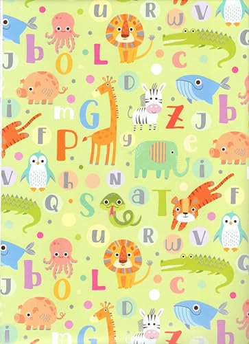 ARKRAFT Geschenkpapier Set 3 Blatt XXL 90 x 65 cm Kunststofffreie Verpackung Papier FSC einschulung geschenk (18-9317)