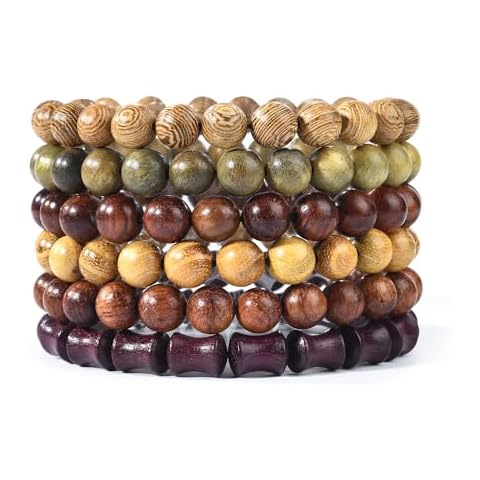EGOINA Wooden Beaded Stretch Bracelet Cover
