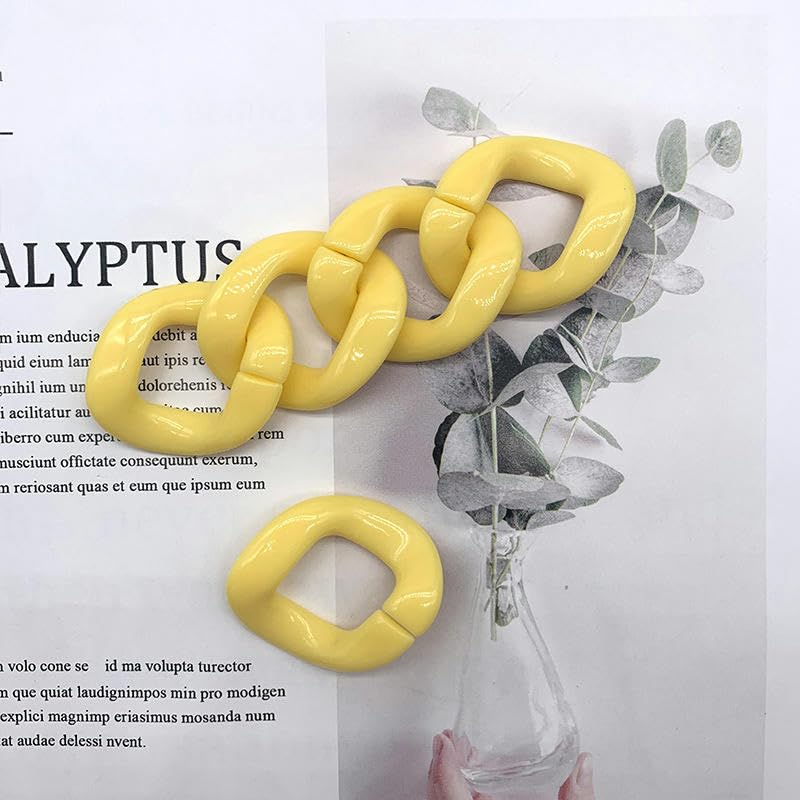 Twistowe pierścienie łączące, akrylowe pierścienie łączące, plastikowe ogniwo 50 szt. Bardzo duże akrylowe pierścienie łączące Łączniki akrylowe Plastikowe ogniwa łańcuszka do wyrobu biżuterii Łańcusz