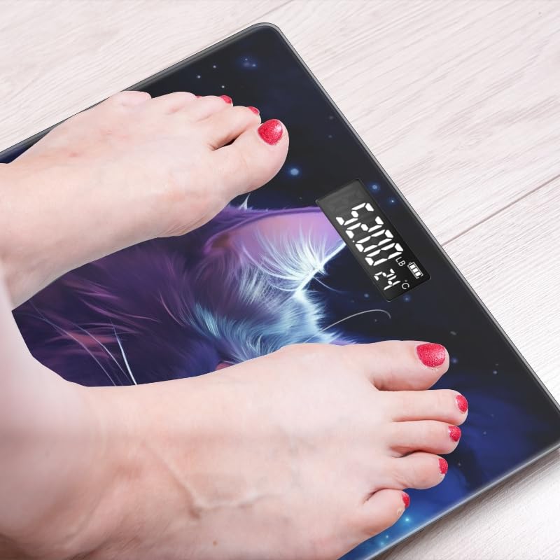 Báscula digital para peso corporal con pantalla retroiluminada miniatura 6